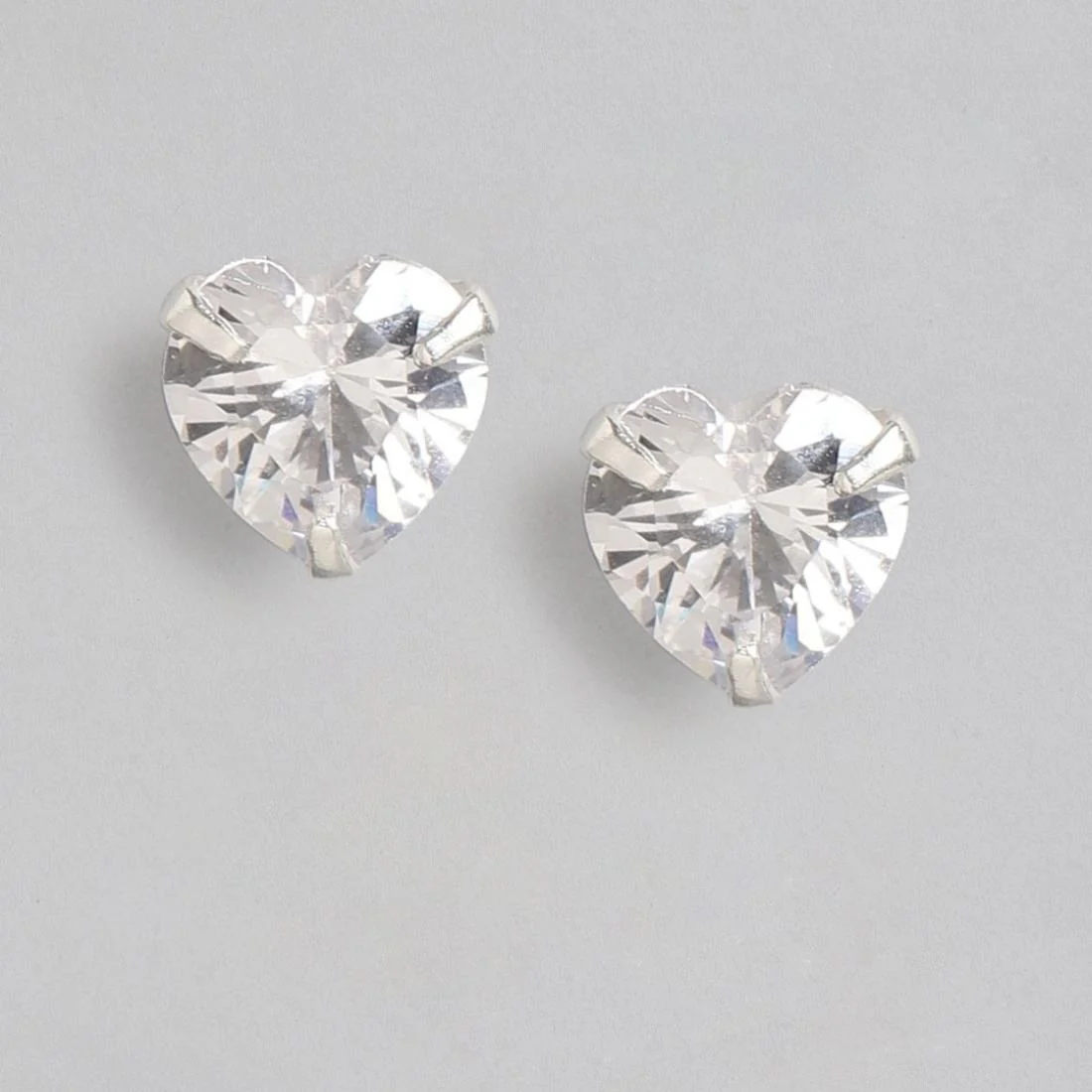 Heart Wrapped Silver 7 mm 925 Silver Earrings - Image 4