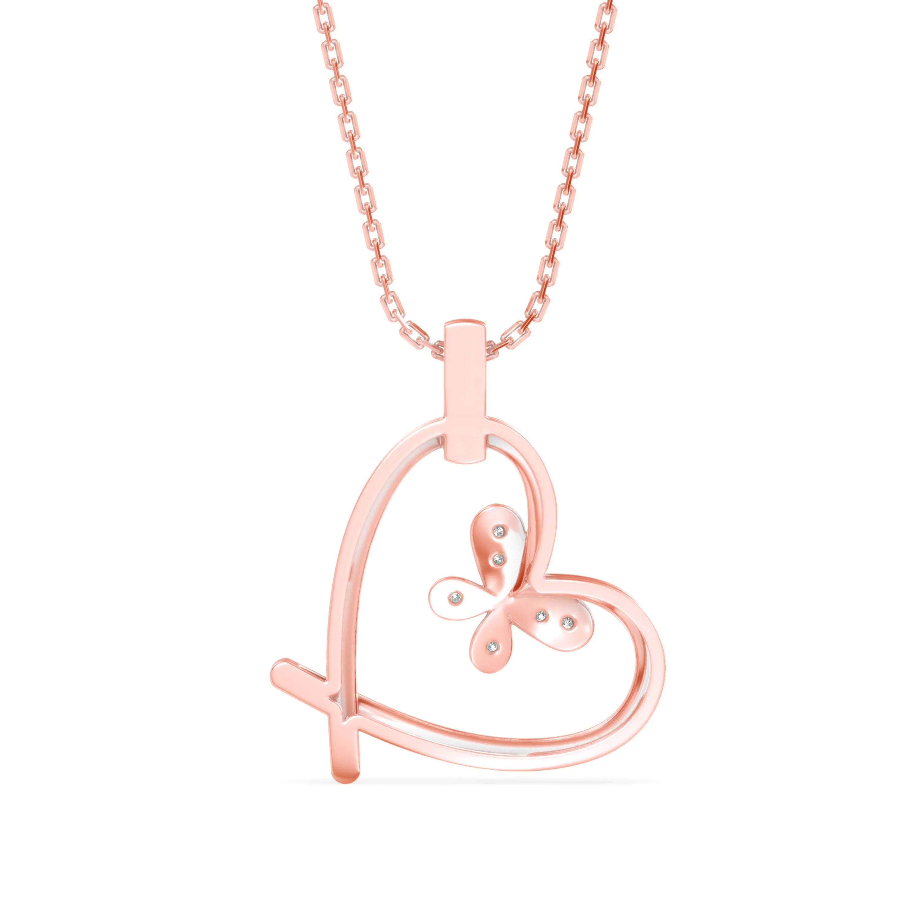 Heartfelt Flutter Lab-Grown Diamond Heart Pendant without Chain - Image 8