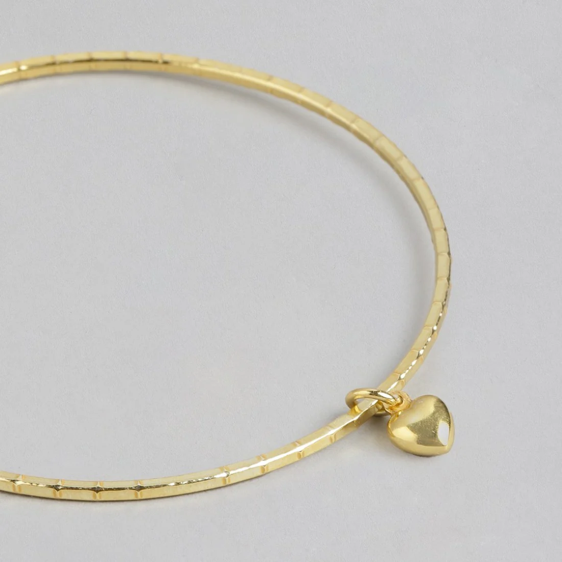 Heartfelt Radiance Gold-Plated 925 Sterling Silver Bangle - Image 4