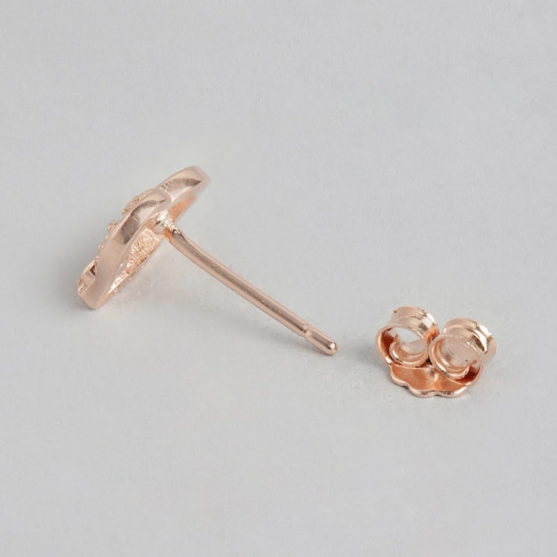 Heartfelt Radiance Rose Gold-Plated 925 Sterling Silver Earrings with CZ - Image 6
