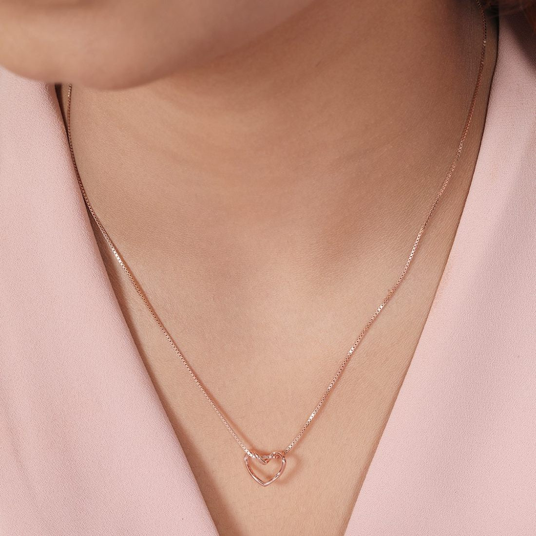 Heartfelt Radiance Rose Gold Plated 925 Sterling Silver Pendant - Image 2