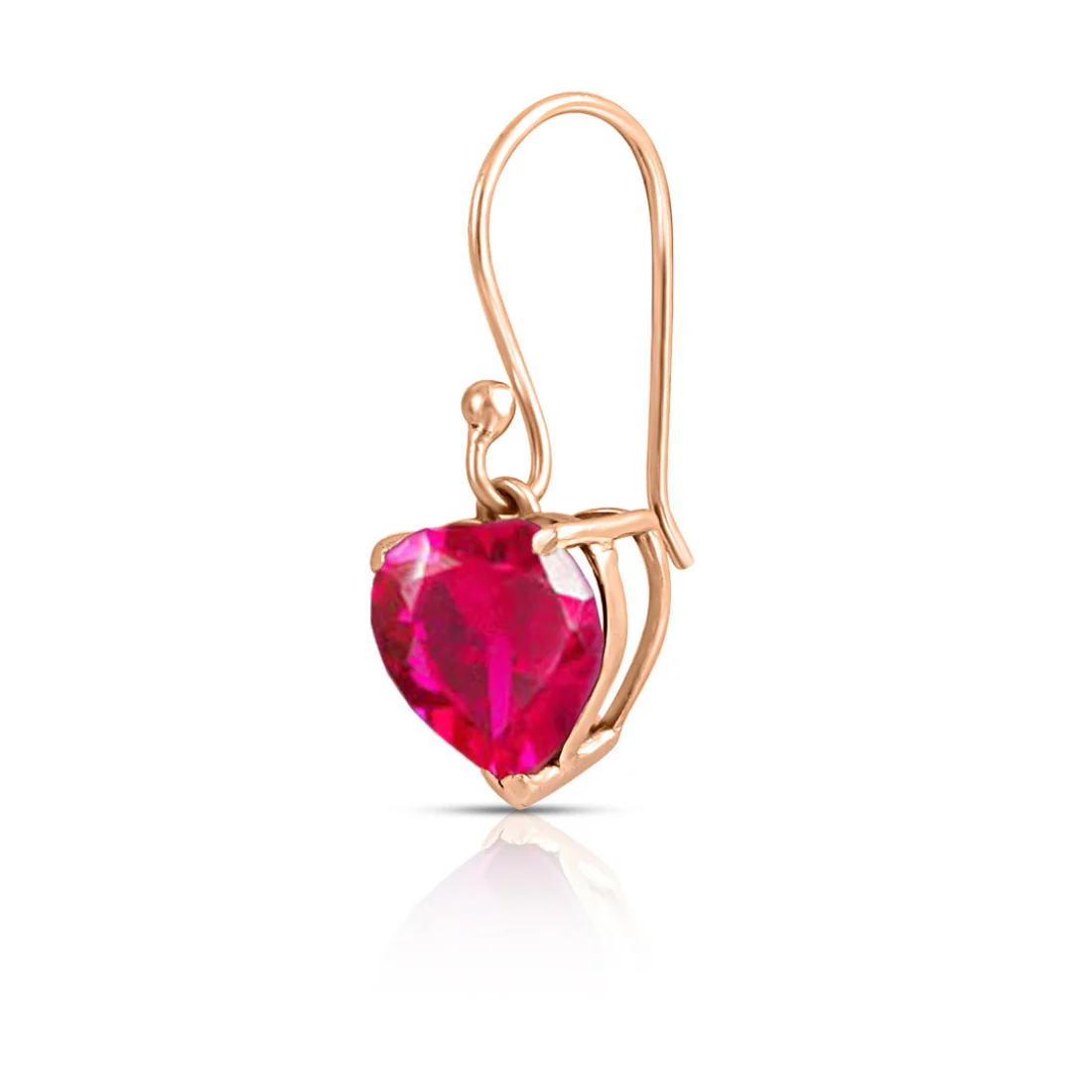 Heartfelt Sparkles Rose Gold Plated 925 Sterling Silver Earrings - Image 6