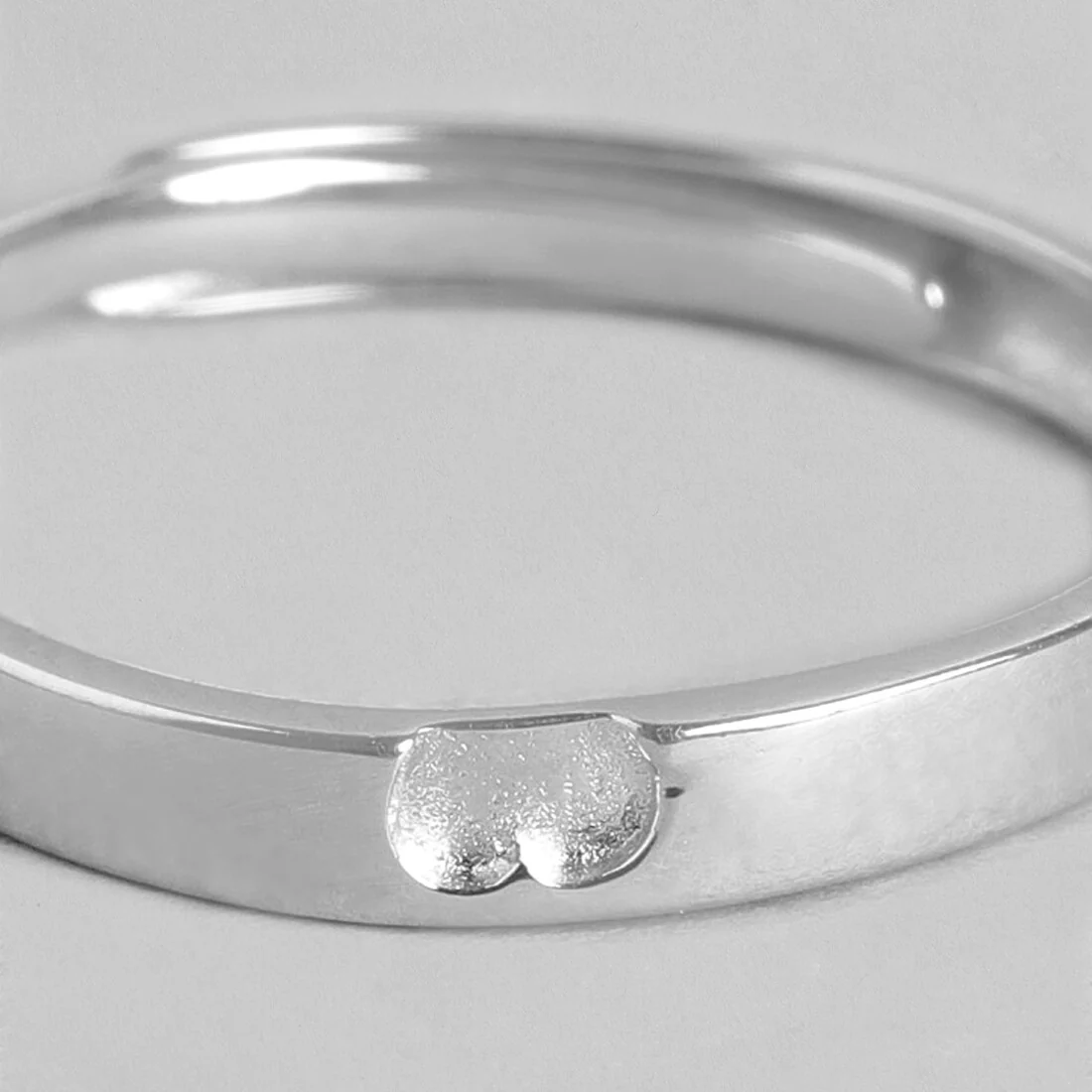 Heart's Desire 925 Sterling Silver Heart Pattern Ring for Him (Adjustable) - Image 7