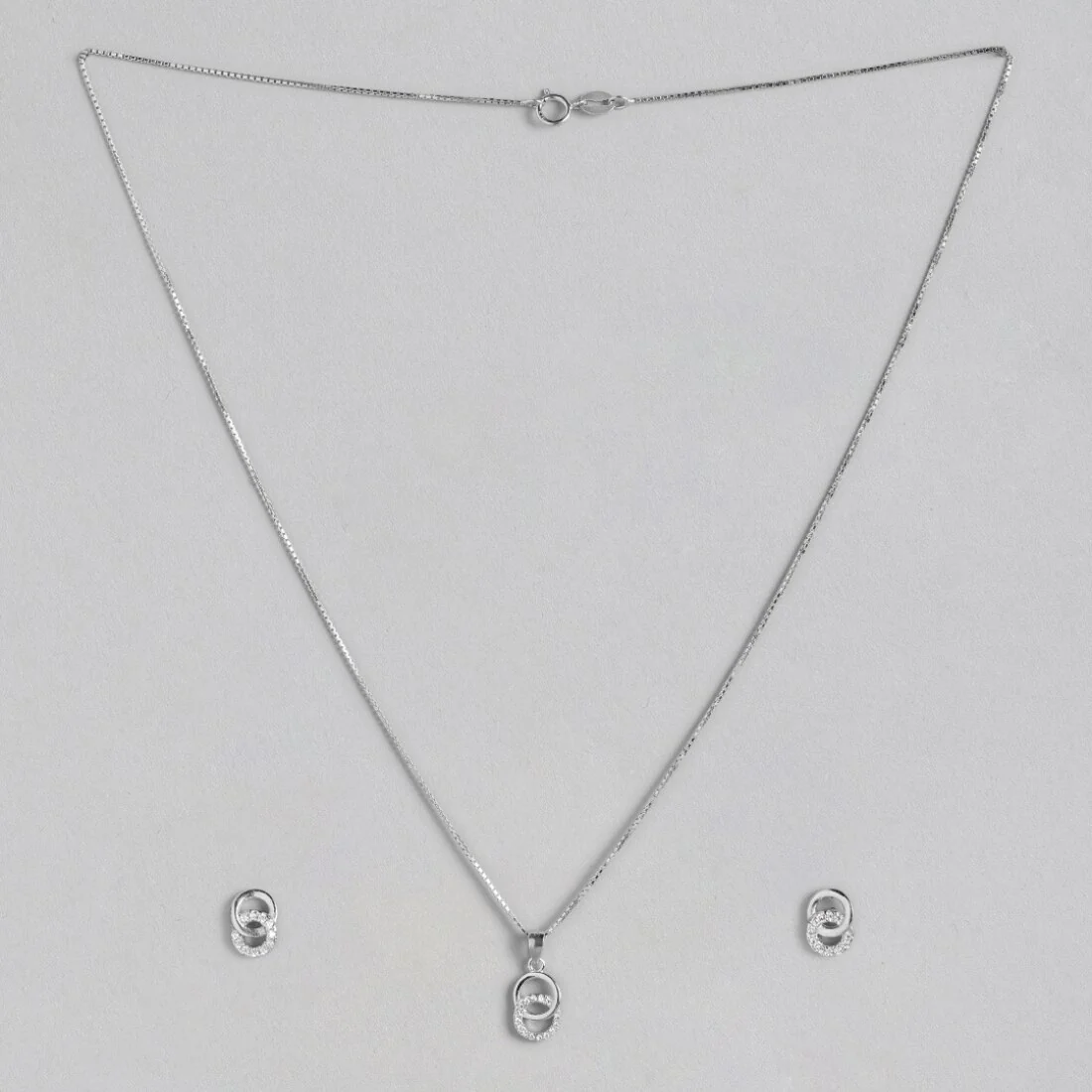 Hoop & Loop 925 Silver Jewellery Set - Image 3