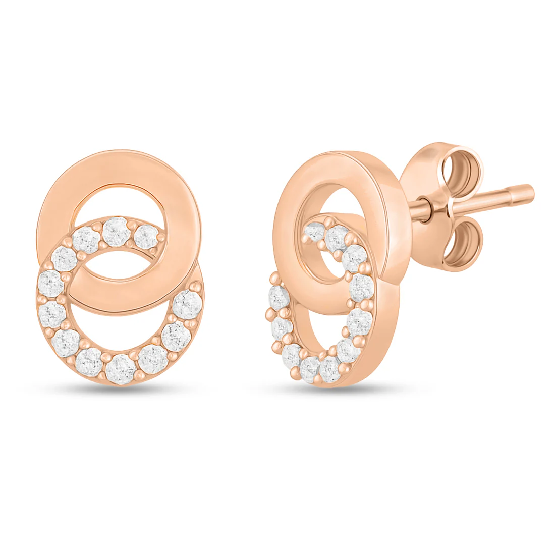 Duality in Rose Gold 925 Sterling Silver Jewelry Set with Twin Circles - Image 8
