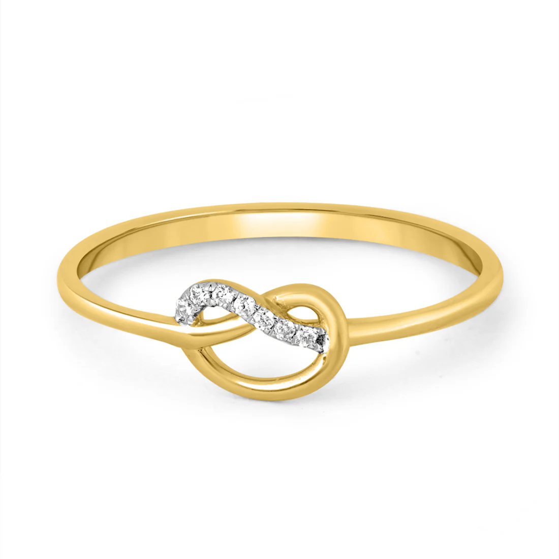 Infinite Connection Gold Ring with Lab Grown Diamond - Image 2