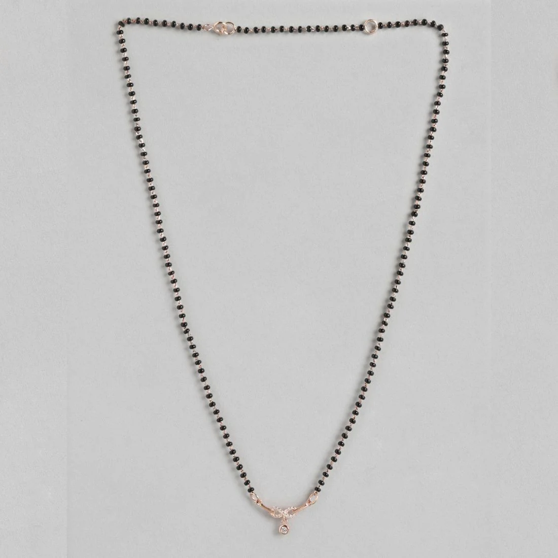 Infinity CZ Rose Gold Plated 925 Sterling Silver Mangalsutra - Image 6