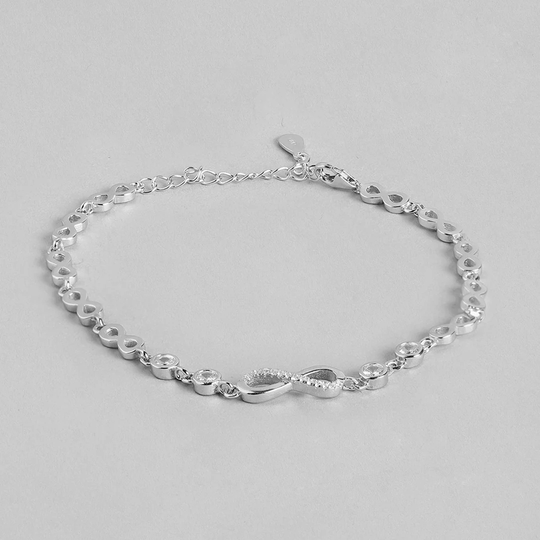 Infinity Floral Rhodium Plated 925 Sterling Silver Jewellery Combo - Image 10