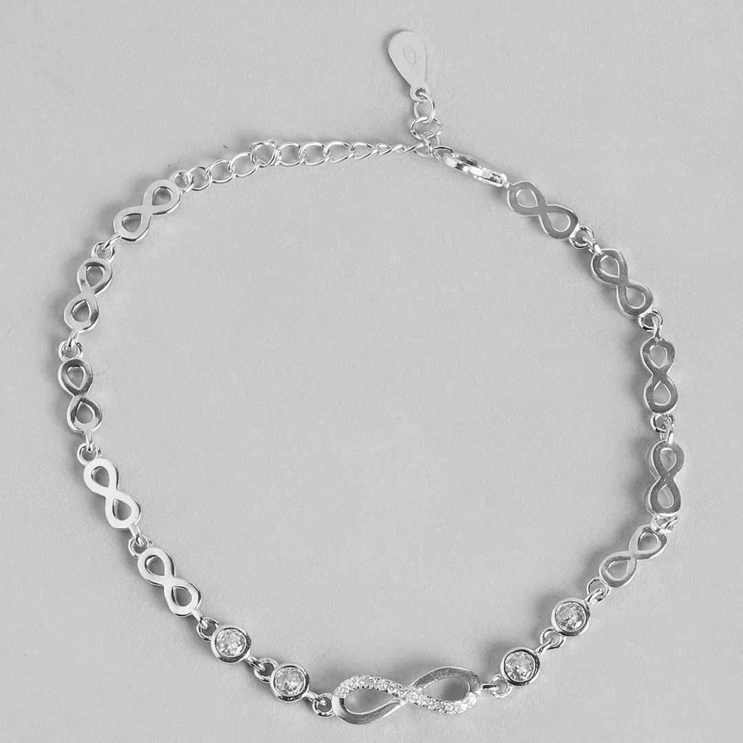 Infinity Floral Rhodium Plated 925 Sterling Silver Jewellery Combo - Image 5