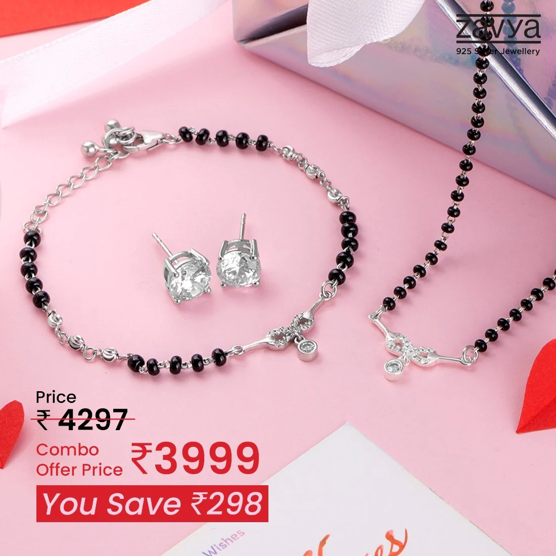 Infinity Forever 925 Sterling Silver Jewellery Set - Valentines Edition With Gift Box - Image 3