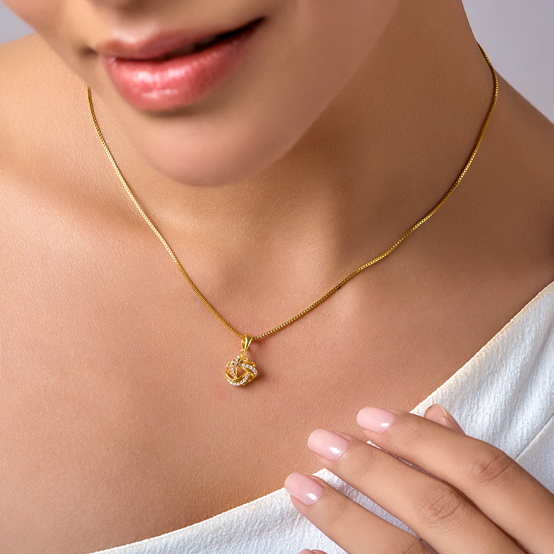 Infinity Loop Gold Plated 925 Sterling Silver Pendants
