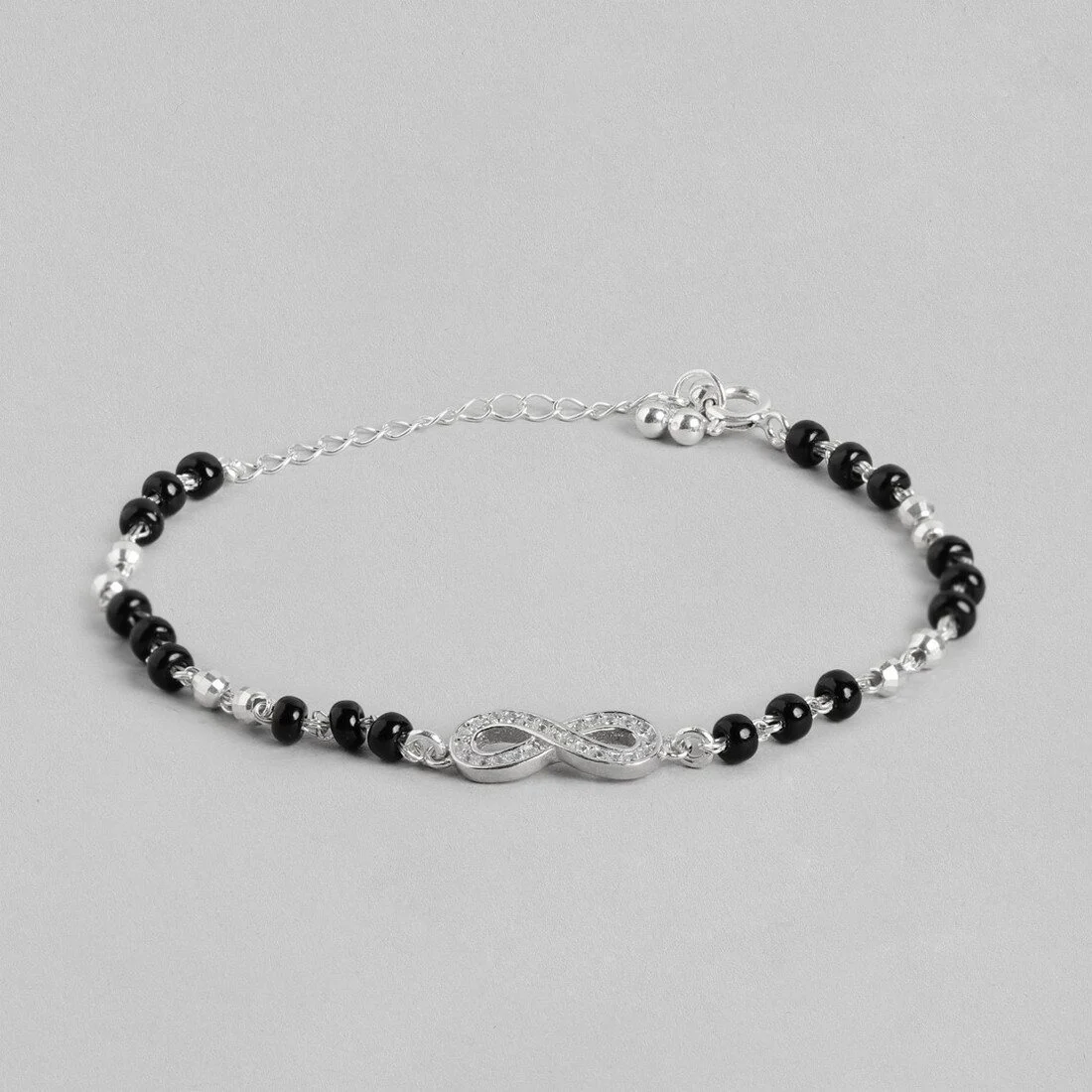 Infinity Sparkle Rhodium-Plated 925 Sterling Silver Combo Mangalsutra - Image 3