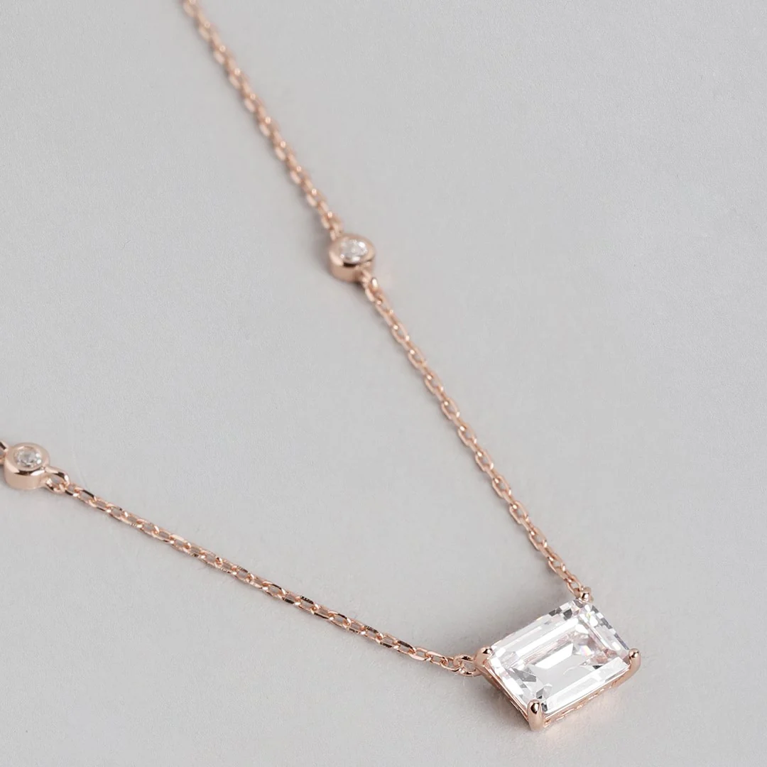 Radiant Glow Rose Gold-Plated CZ 925 Sterling Silver Jewelry Set - Image 7