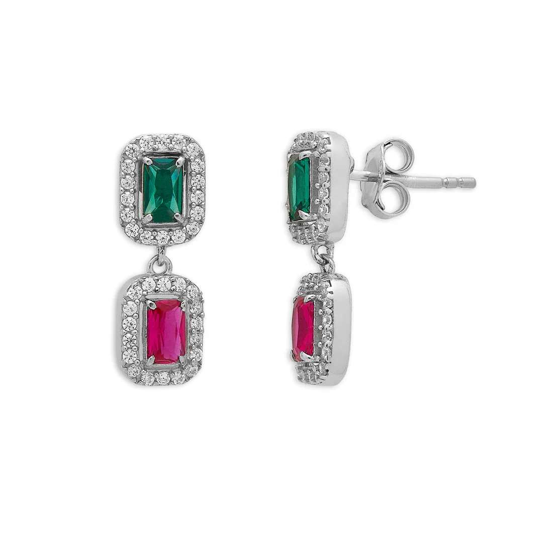 Multi-Stone Rhodium Plated 925 Sterling Silver Jewellery Set - Image 4