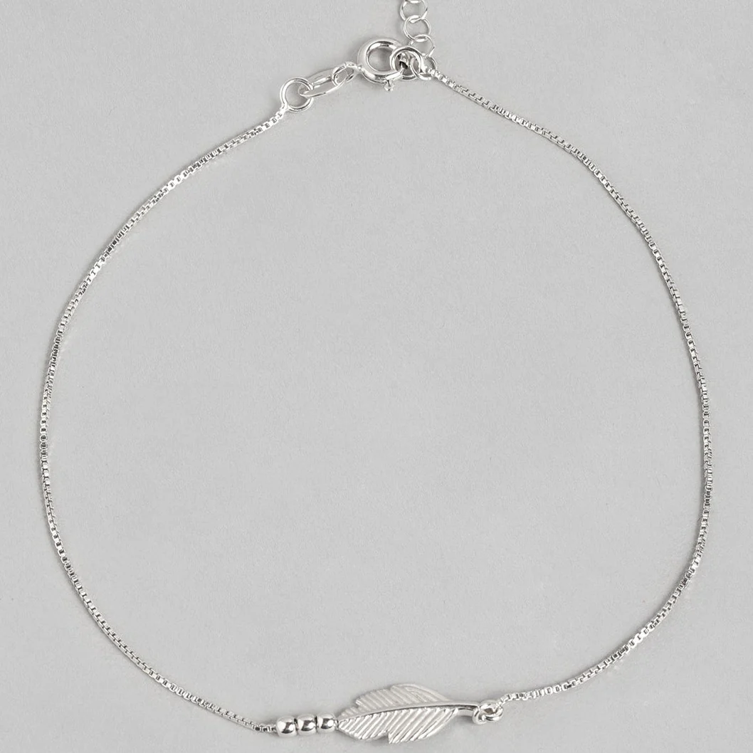 Leaf 925 Sterling Silver Anklet - Image 6