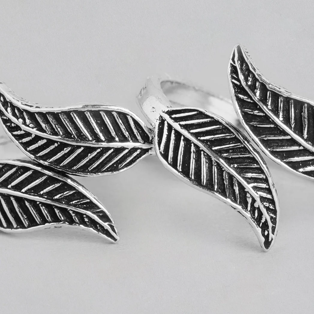Leaf Cut 925 Sterling Silver Toe Ring - Image 4