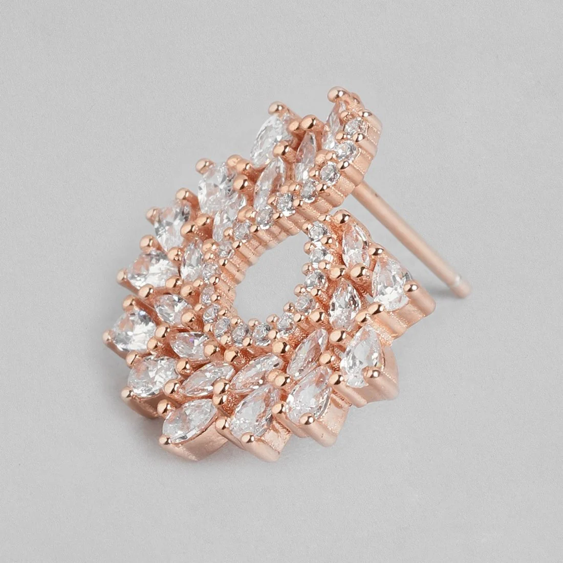 Leafy Elegance Rose Gold-Plated 925 Sterling Silver Jewelry Set - Image 6