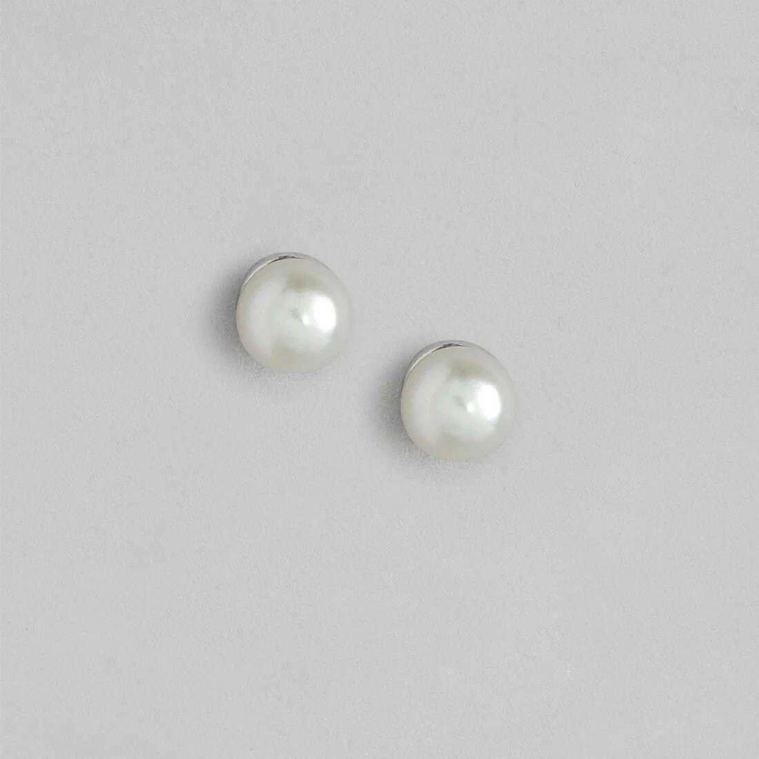 Leafy Pearl Two-Way Rhodium Plated 925 Sterling Silver Studs - Image 8