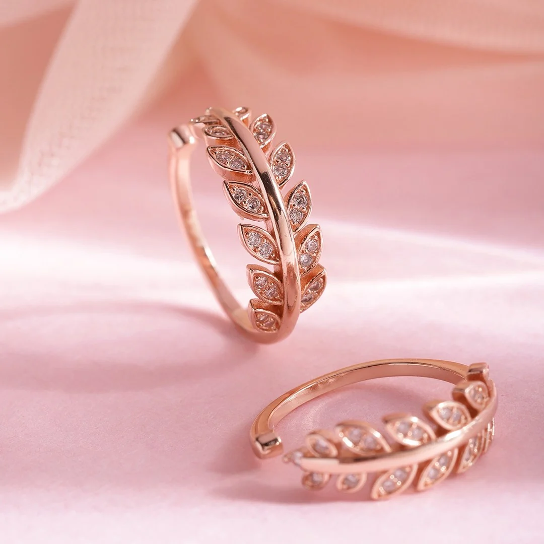 Leafy Rhodium Plated 925 Silver Toe Ring - Image 5