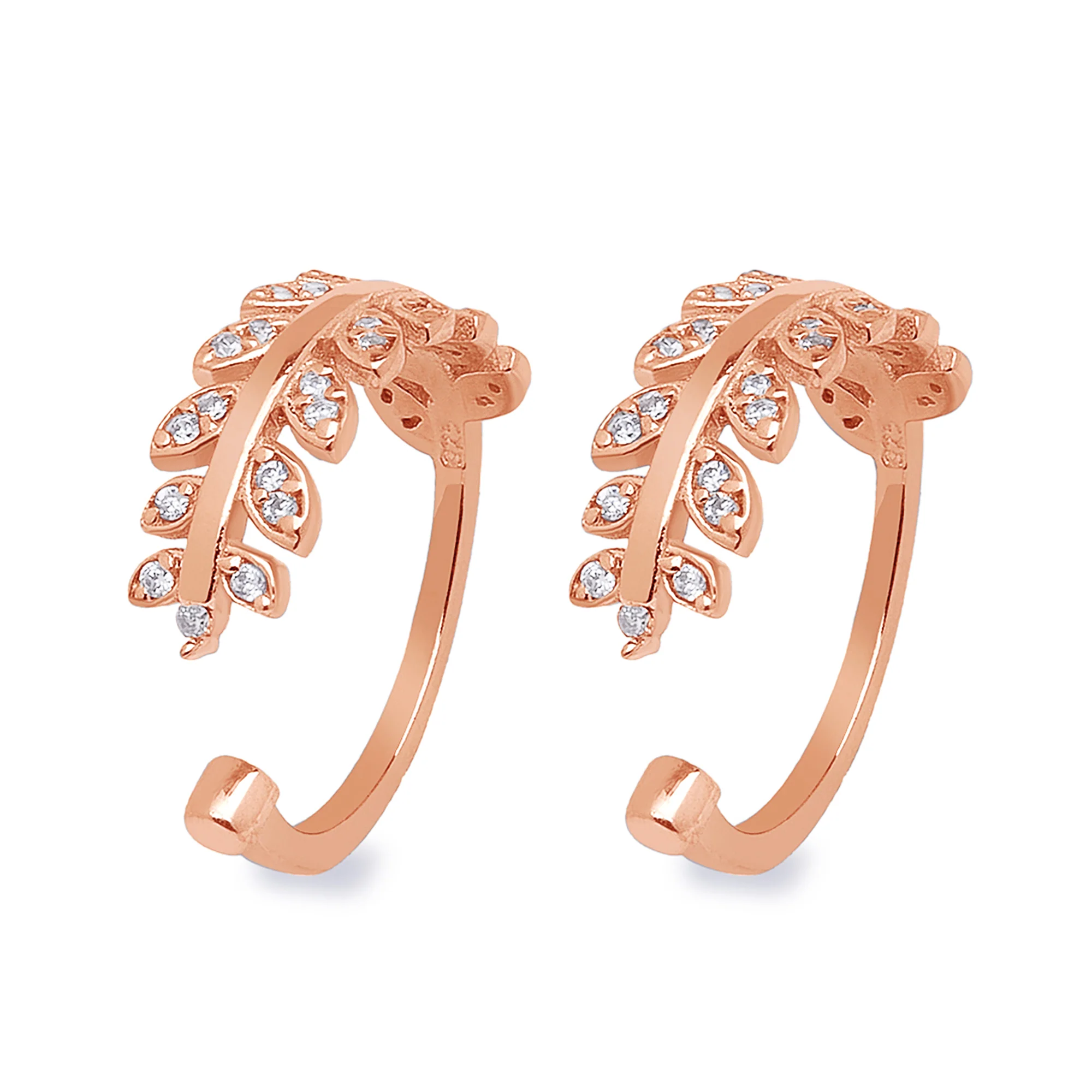 Leafy Rhodium Plated 925 Silver Toe Ring - Image 9