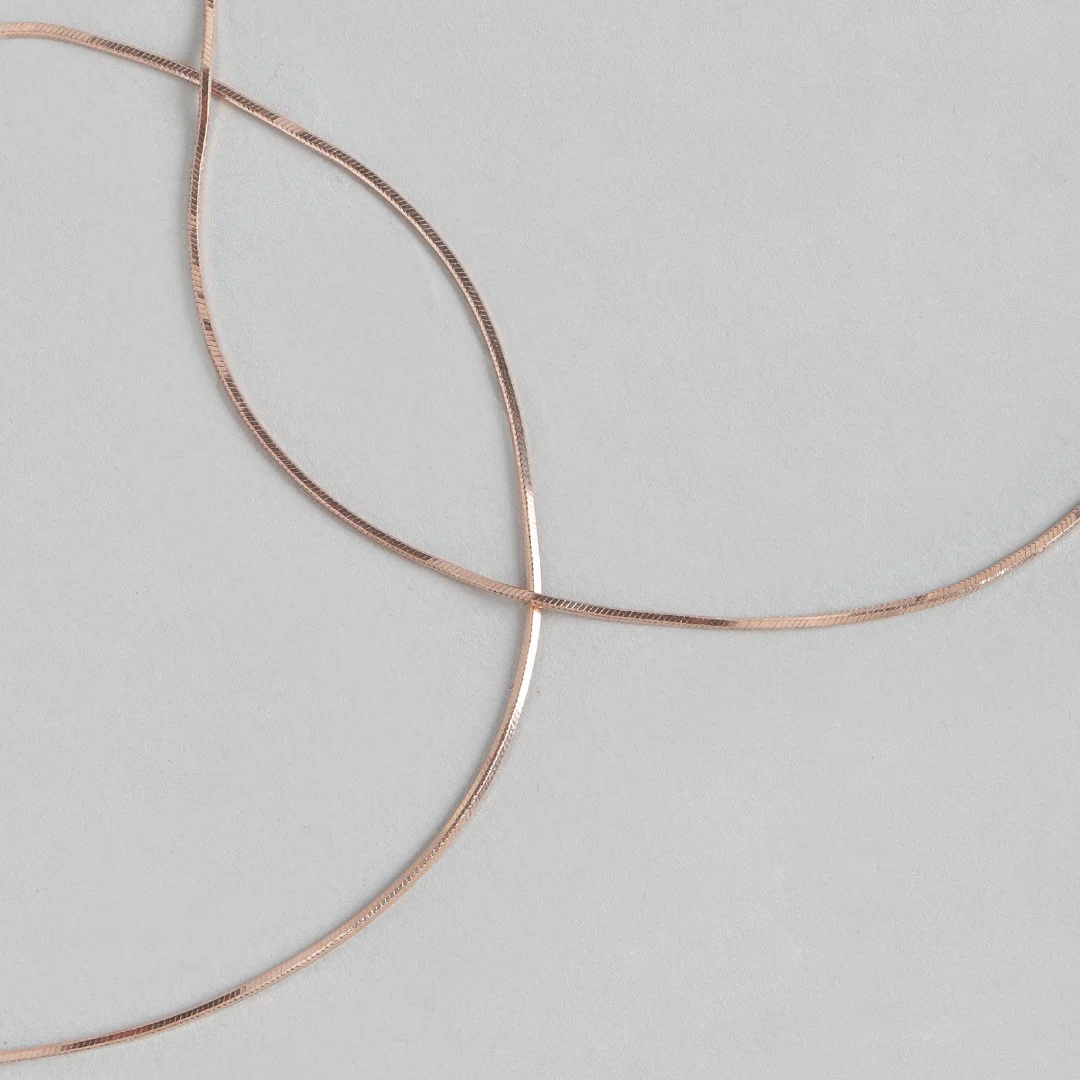 Linked Hearts Harmony Rose Gold-Plated 925 Sterling Silver Combo Anklet - Image 7