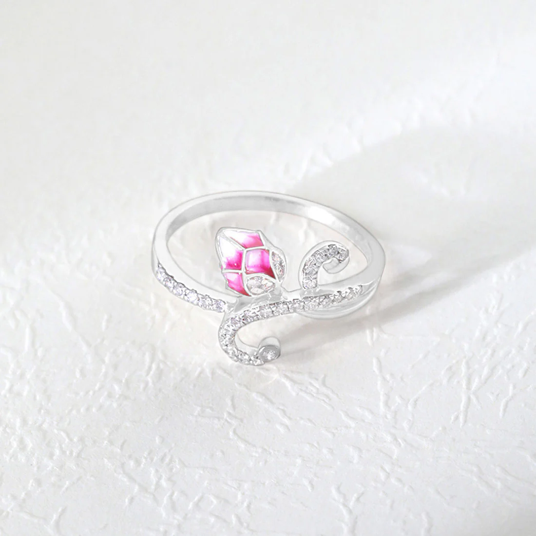 Lotus Dream Rose Gold Ring with Lab-Grown Diamonds - Image 10