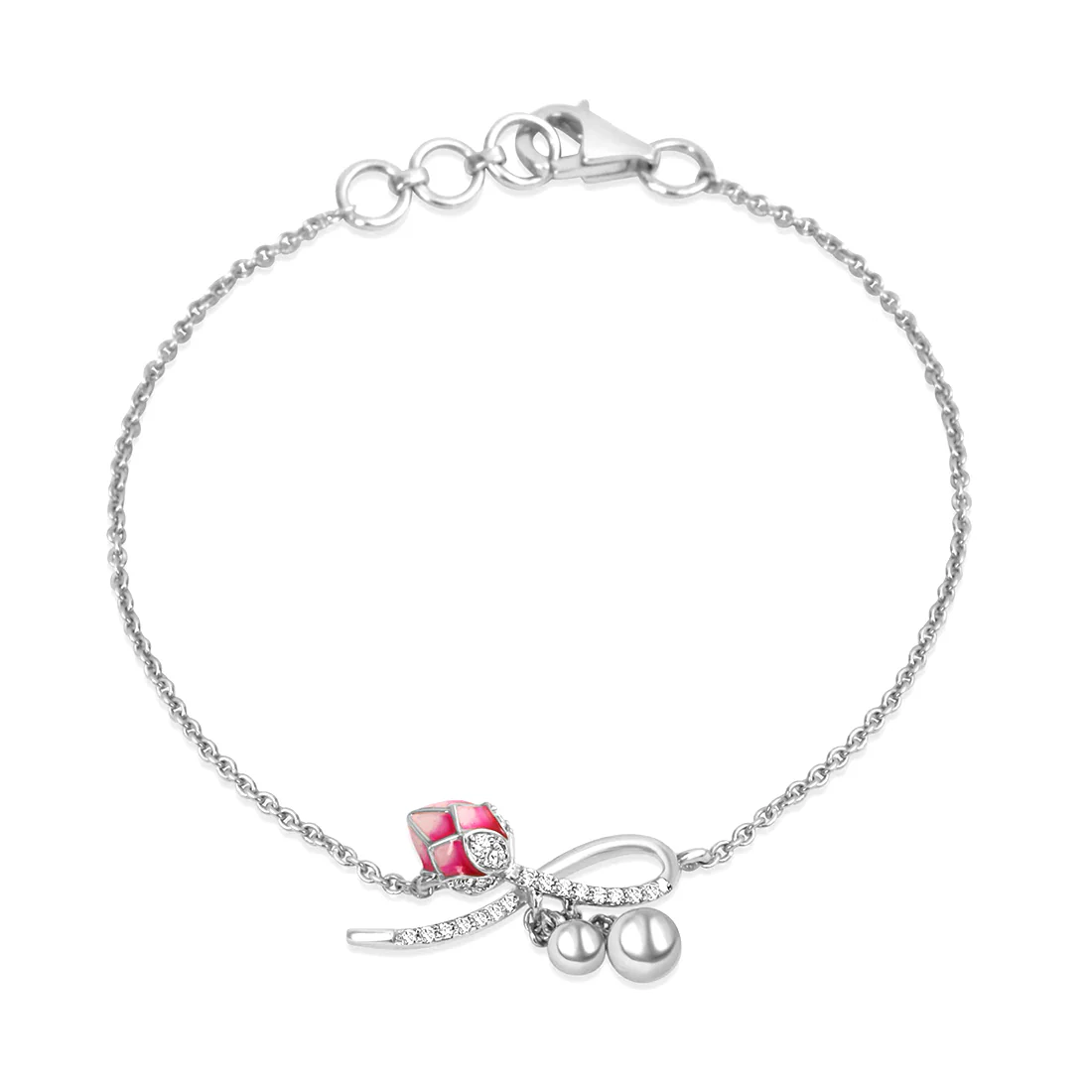 Lotus Radiance Rose Gold Bracelet with Lab-Grown Diamonds - Image 6