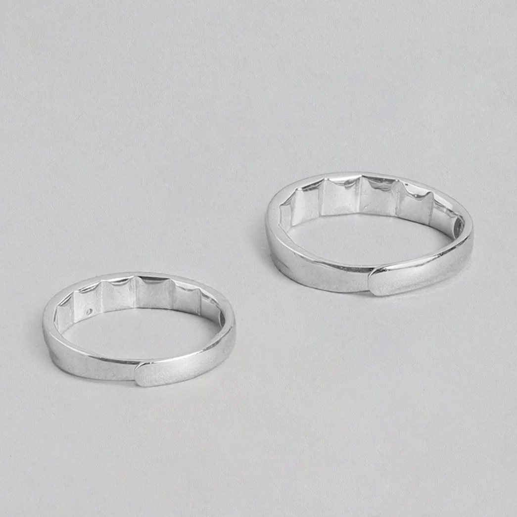Love Forever 925 Sterling Silver Couple Ring (Adjustable) - Image 8