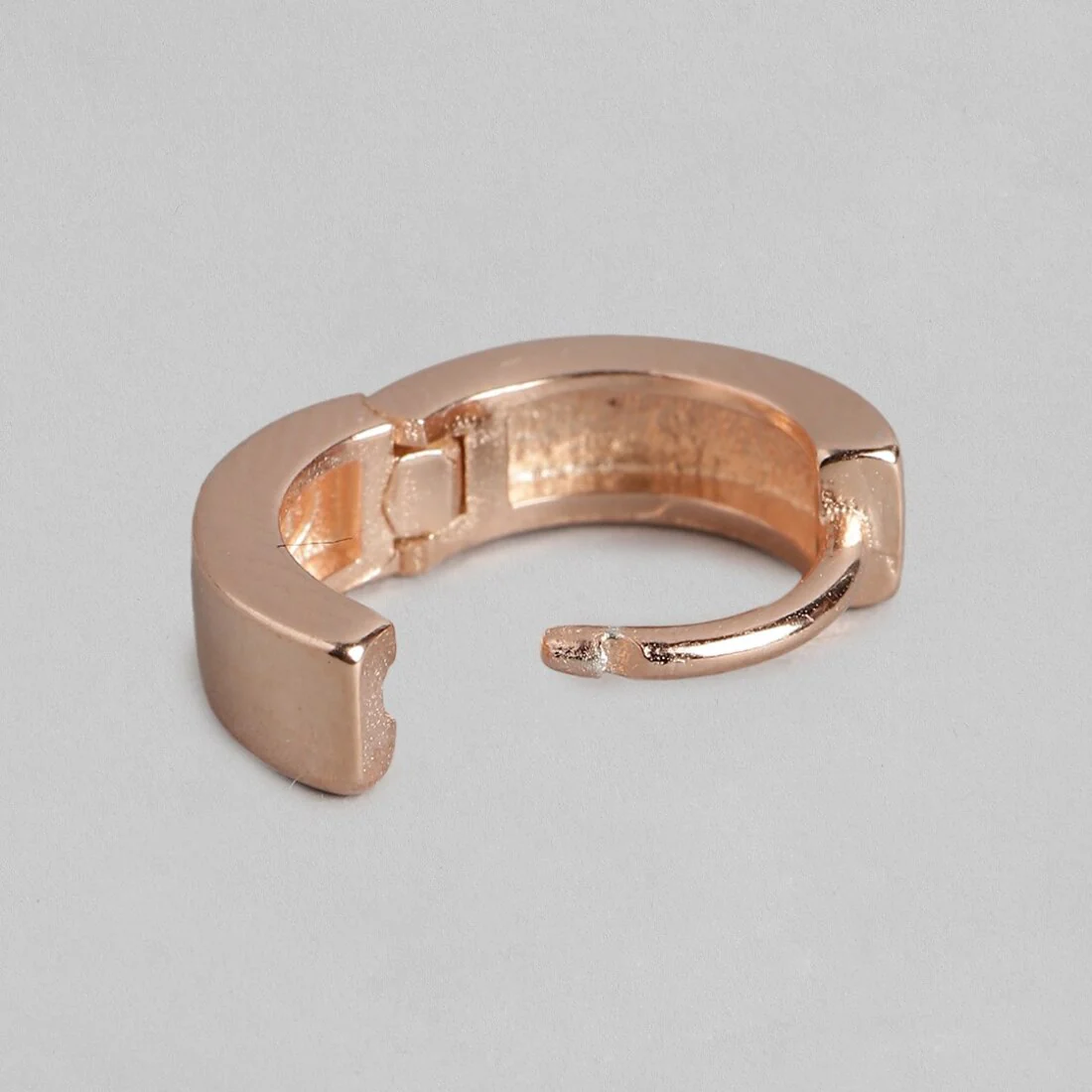 Ela 925 Silver Hoop Earrings In Rose Gold - Image 7