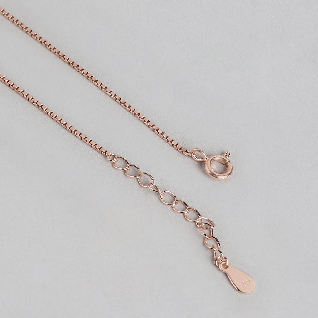 Luminous Love Rose Gold Plated CZ 925 Sterling Silver Gem Necklace - Image 5