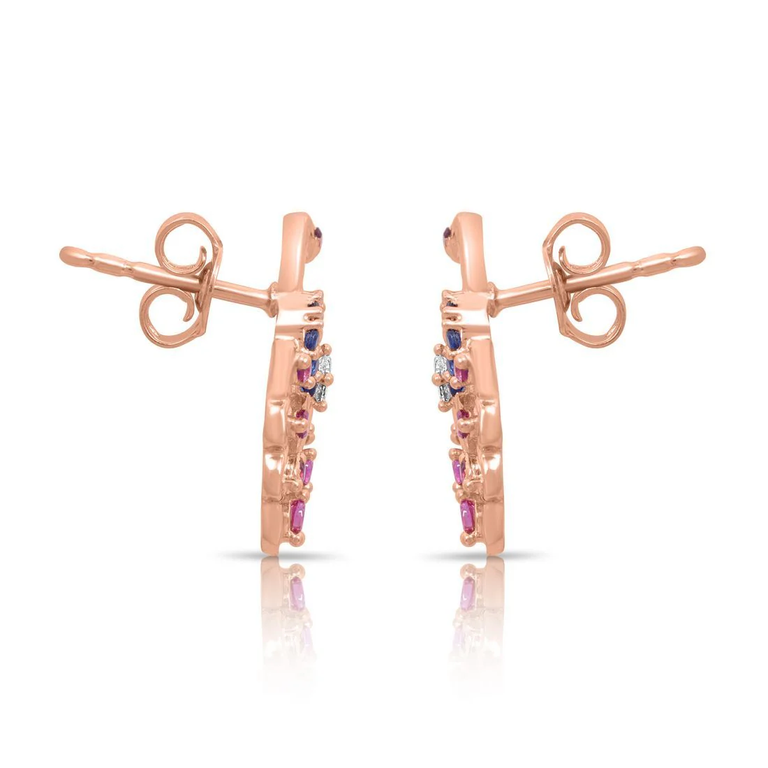 Luxe Peacock Rose Gold Plated 925 Sterling Silver Earrings - Image 7