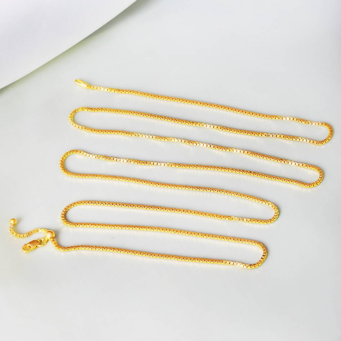 Luxurious Gold Plated 925 Sterling Silver Snake Chain Sliding Waist Chain - Image 2