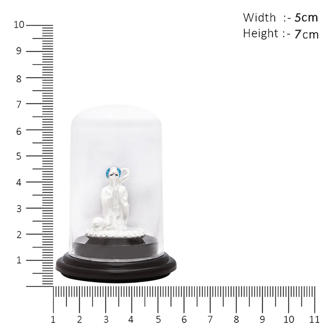 Majestic Devotion Rhodium-Plated 999 Silver Hanuman Ji Idol - Image 5