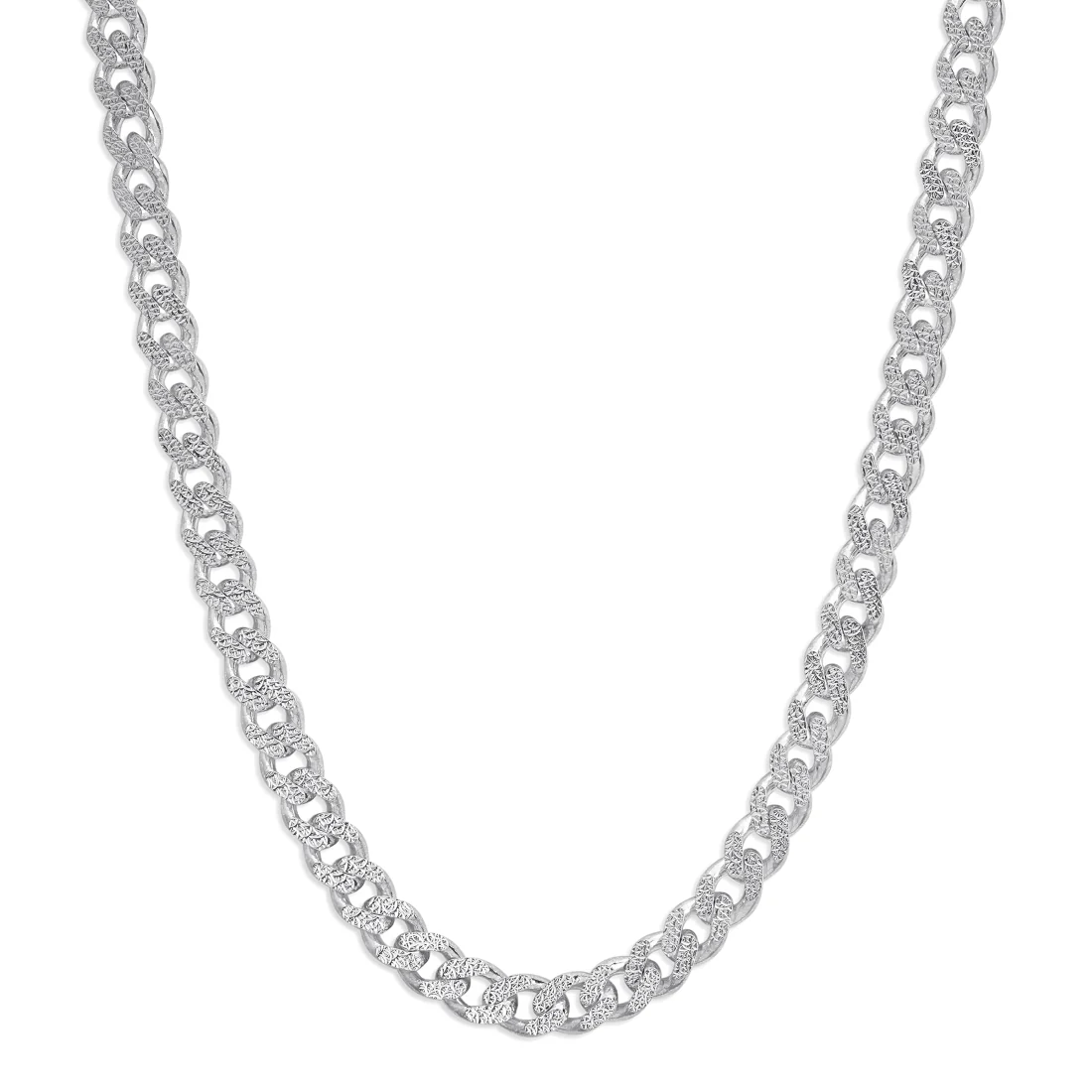 Masculine Links Rhodium Plated 925 Sterling Silver Men's Chain - Image 7