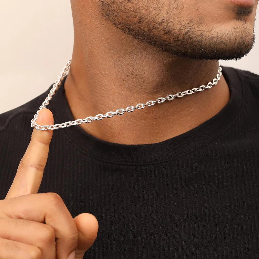 Masterpiece 925 Sterling Silver Men's Link Chain - Image 2
