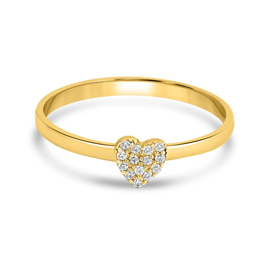 Mini Heart Gold Plated 925 Sterling Silver Ring - Image 4