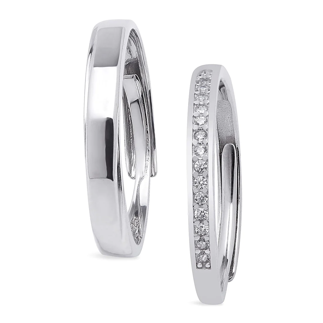 Minimal Couples 925 Silver Rings (Adjustable) - Image 5