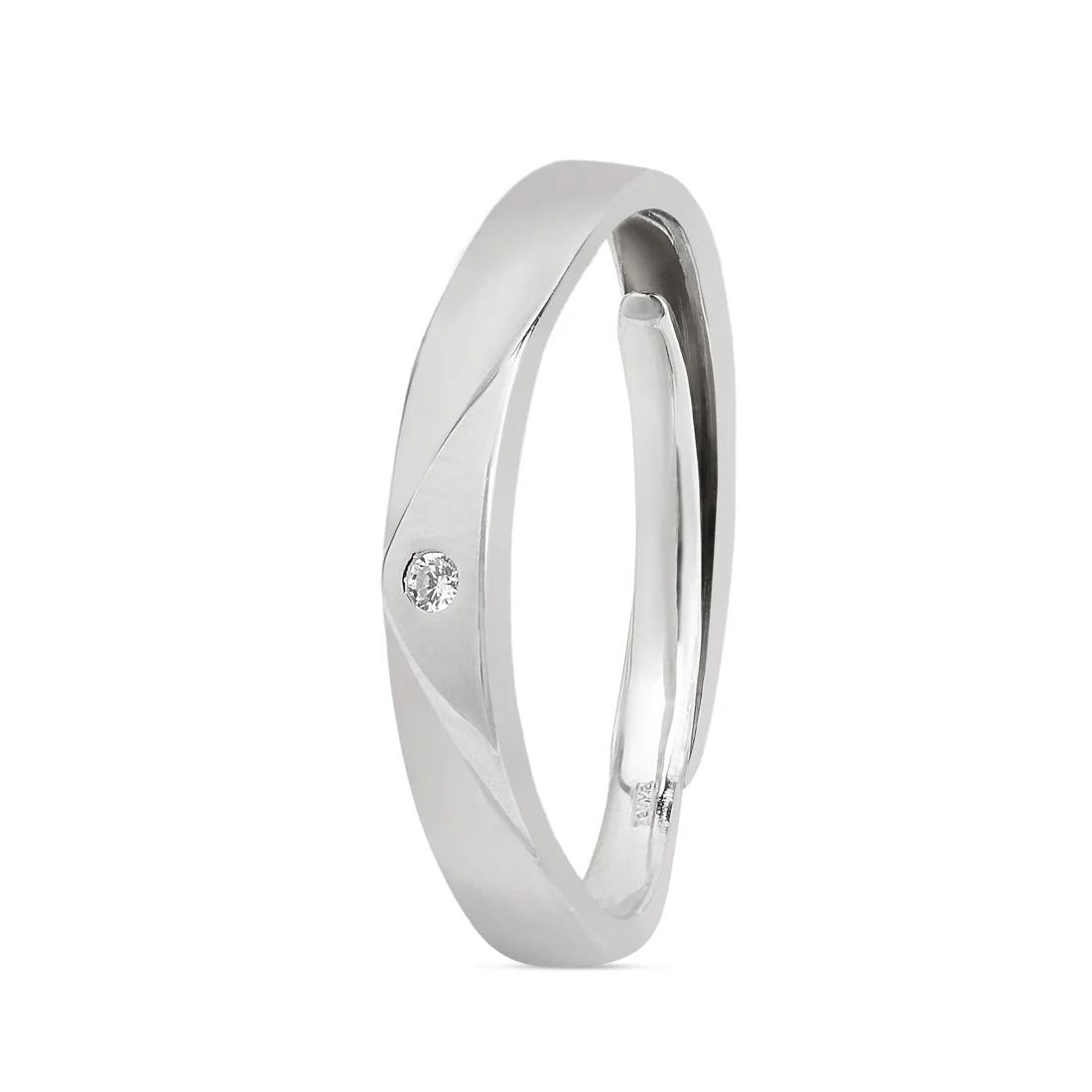 Minimal CZ 925 Sterling Silver Ring for Him (Adjustable) - Image 5