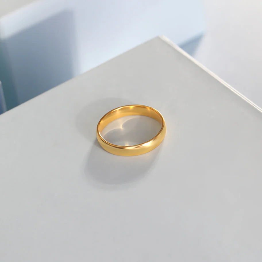 Minimal Gold Plated 925 Sterling Silver Men's Ring (One-Size) - Image 2