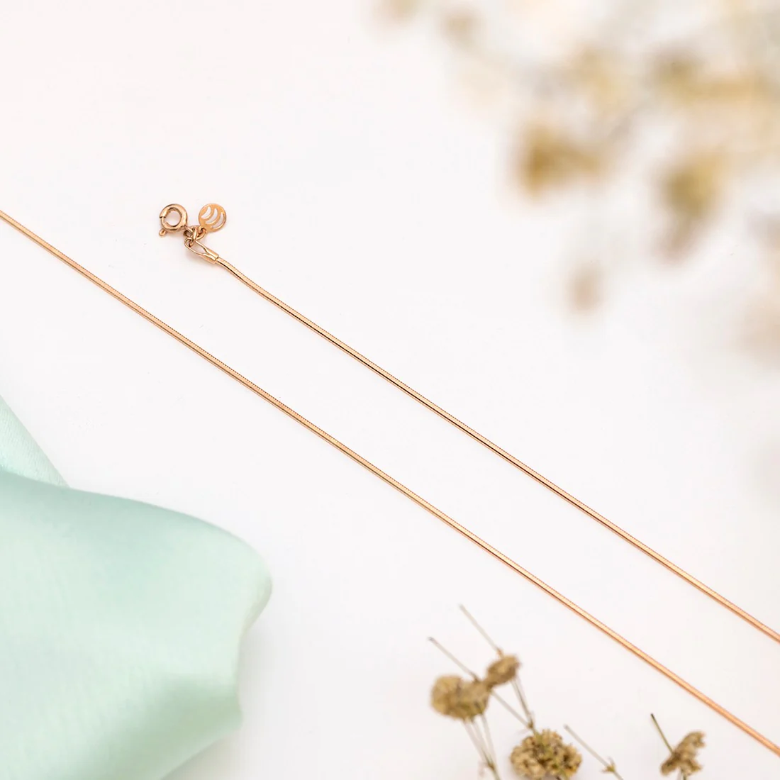 Minimal Serenity Rose Gold Plated 925 Sterling Silver Anklet - Image 7