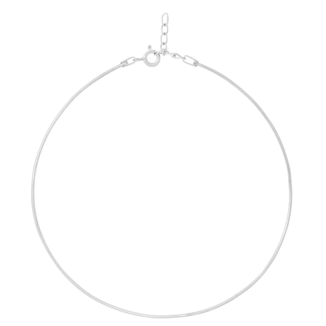 Minimal Glow Silver Snake Chain Anklet - Image 7