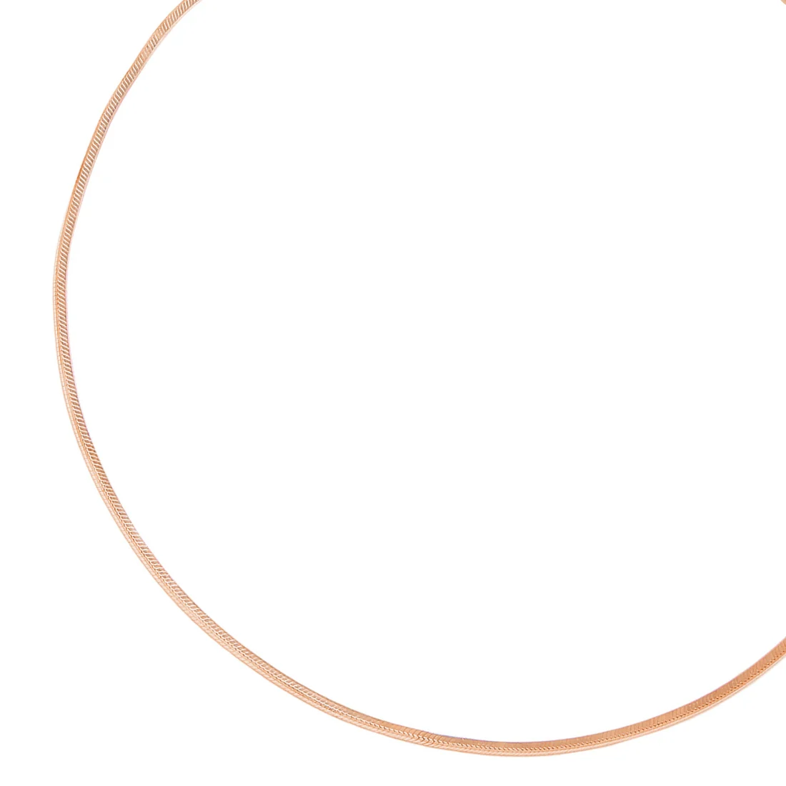 Minimal Snake Chain 925 Sterling Silver Anklet In Rose Gold - Image 9