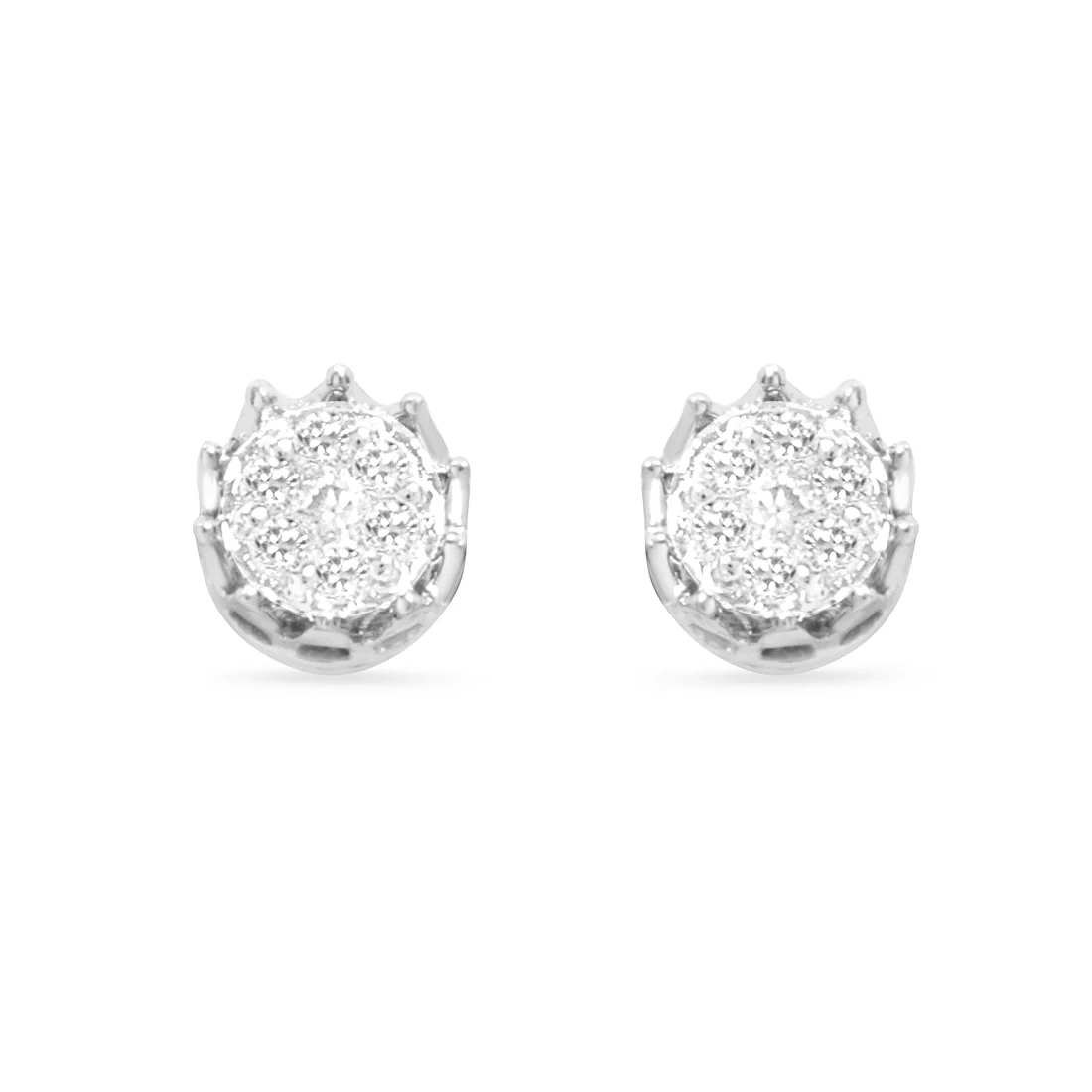 Crown Gold Earrings with Lab-Grown Diamonds - Image 8