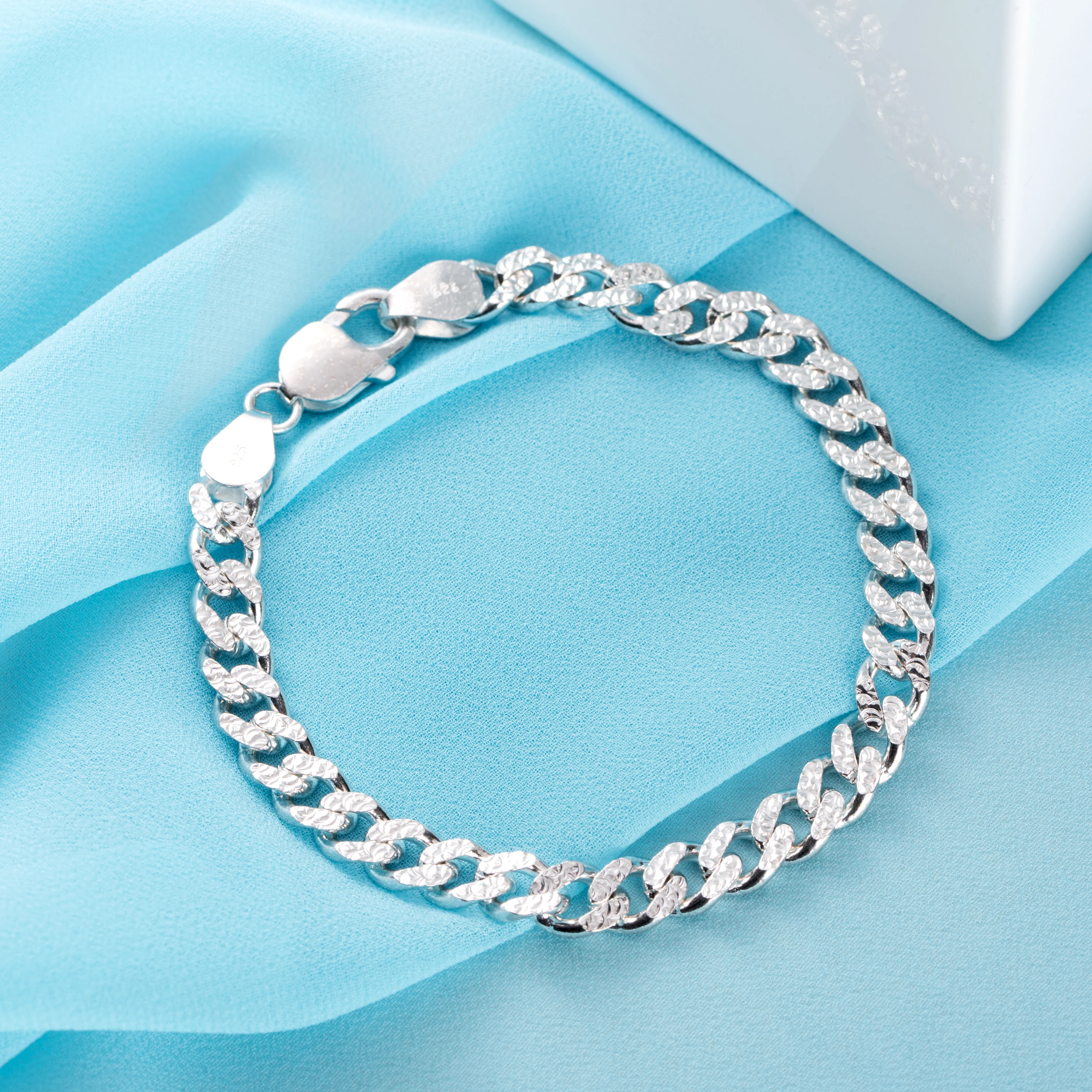 Modern Masculinity Rhodium Plated 925 Sterling Silver Men's Bracelets - Image 2