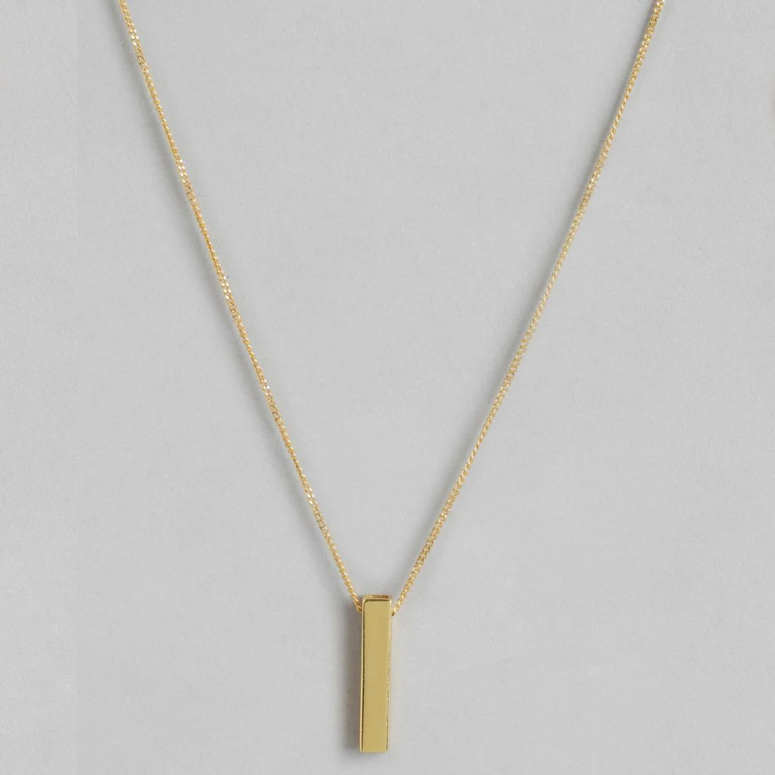 Monolith Gold Plated 925 Sterling Silver Curb Chain Necklace - Image 3