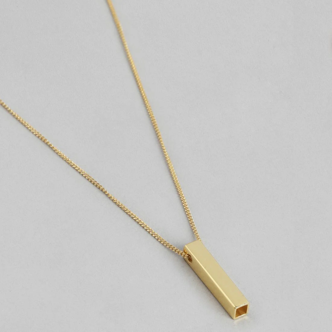 Monolith Gold Plated 925 Sterling Silver Curb Chain Necklace - Image 4