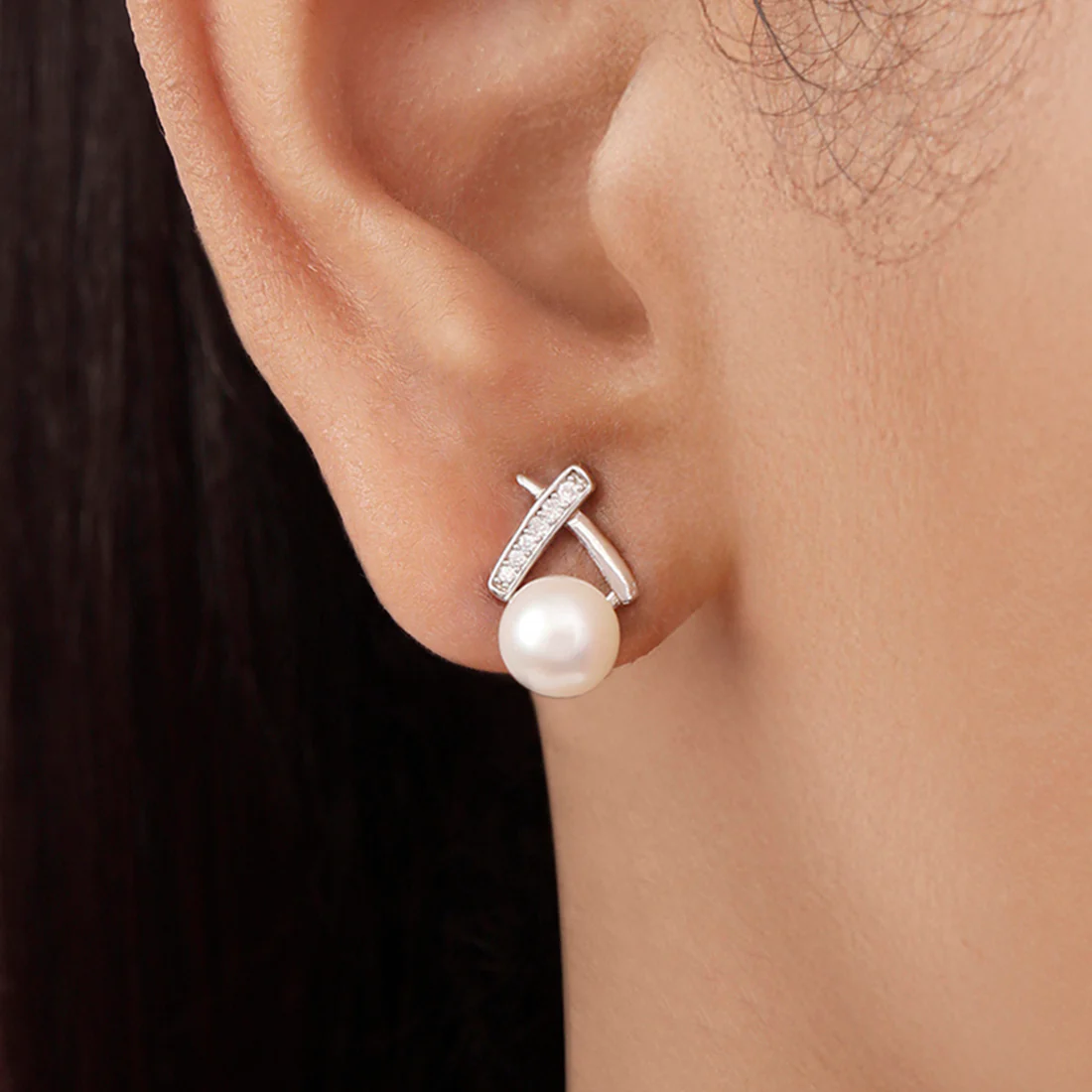 Moonstone Magic Rhodium Plated 925 Sterling Silver Earrings - Image 3