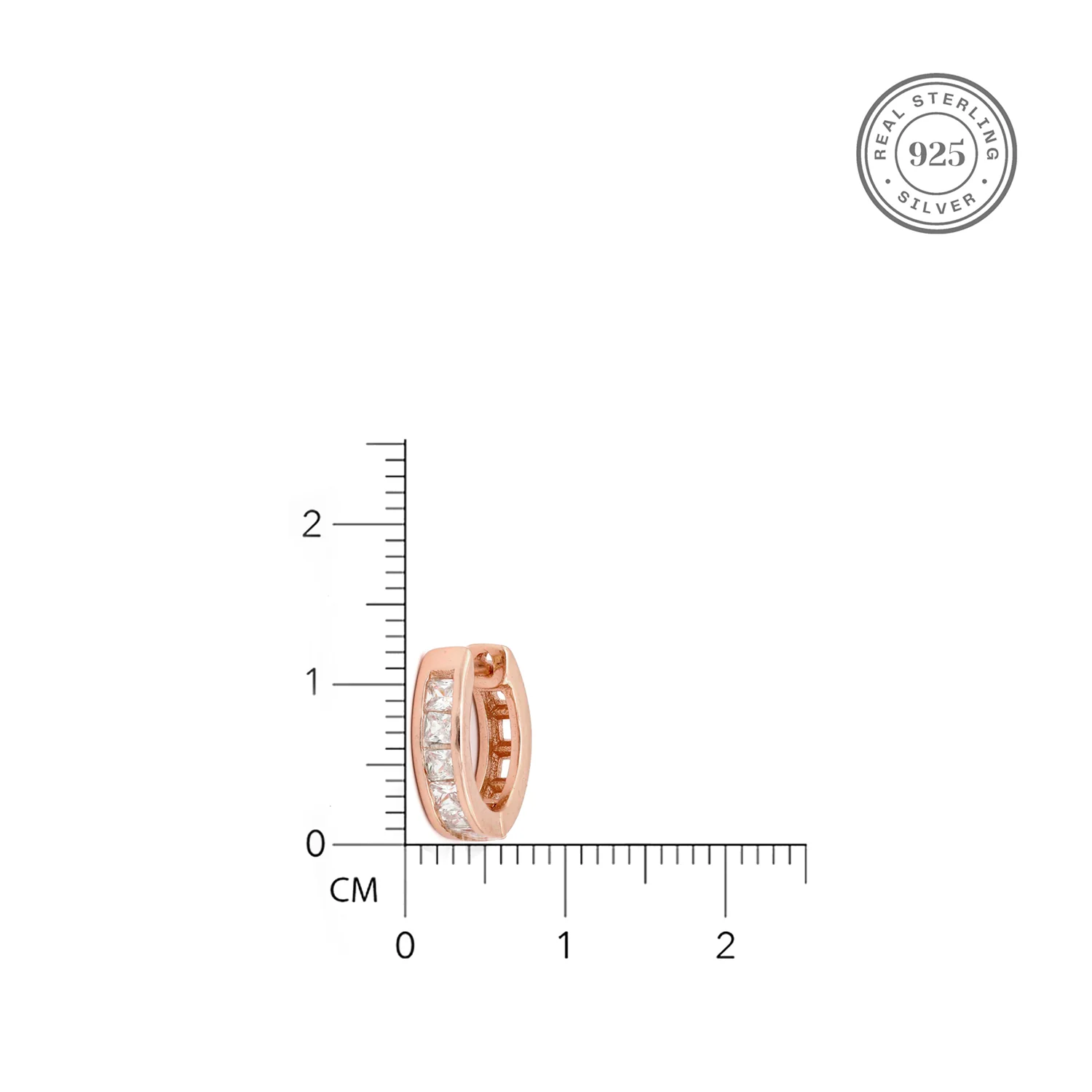 Born to Rule Rose Gold Huggie 925 Silver Earrings - Image 7