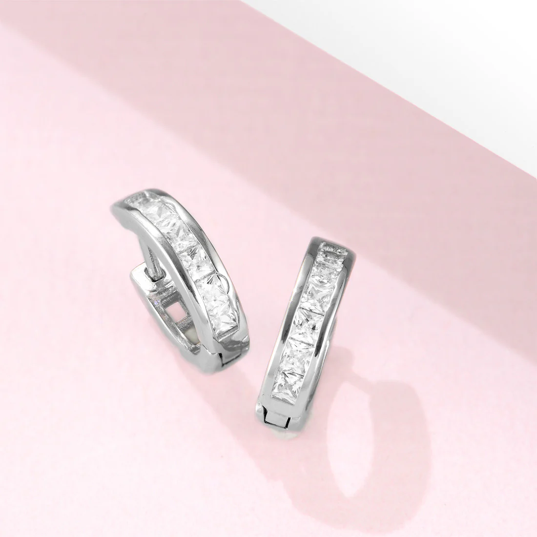 Shine Bright in Silver Hoops 925 Silver Earrings - Image 2