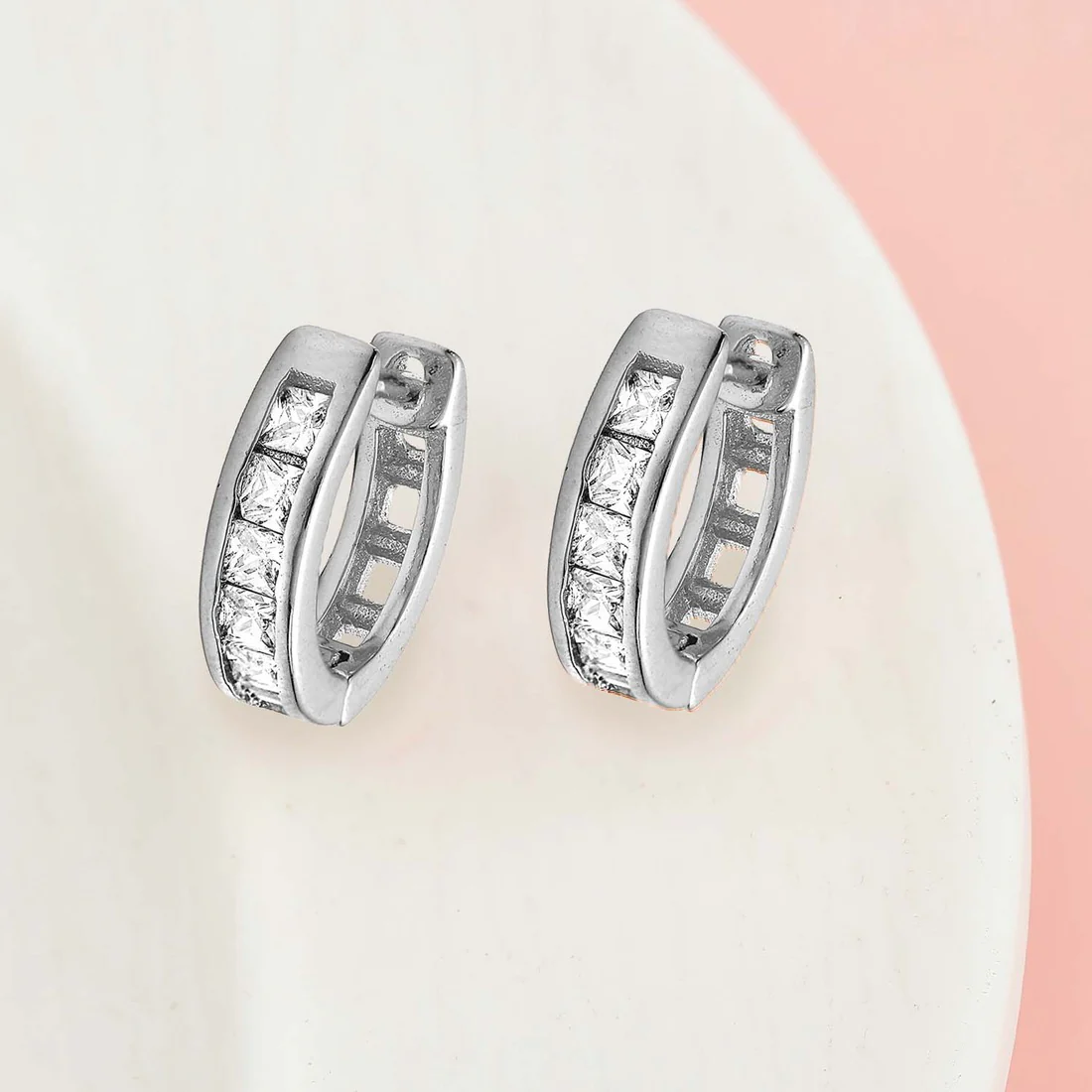 Shine Bright in Silver Hoops 925 Silver Earrings - Image 3